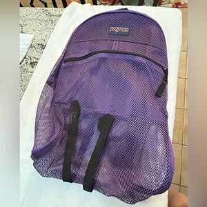 JanSport Purple Mesh Backpack